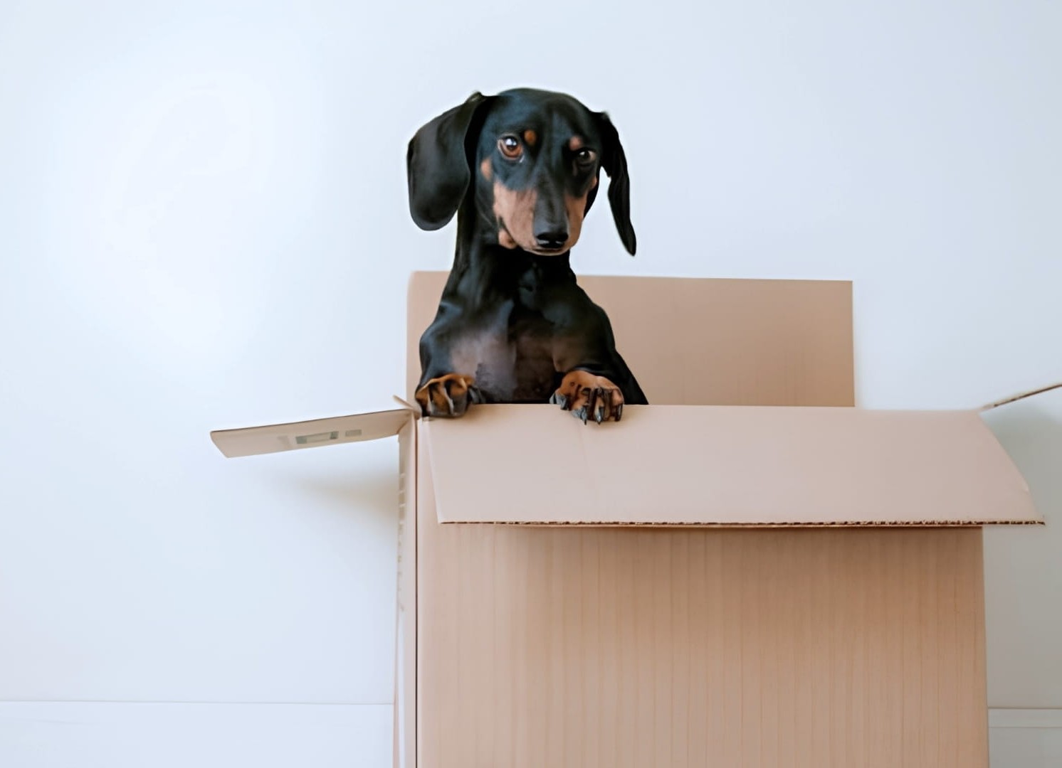 Dog in a box