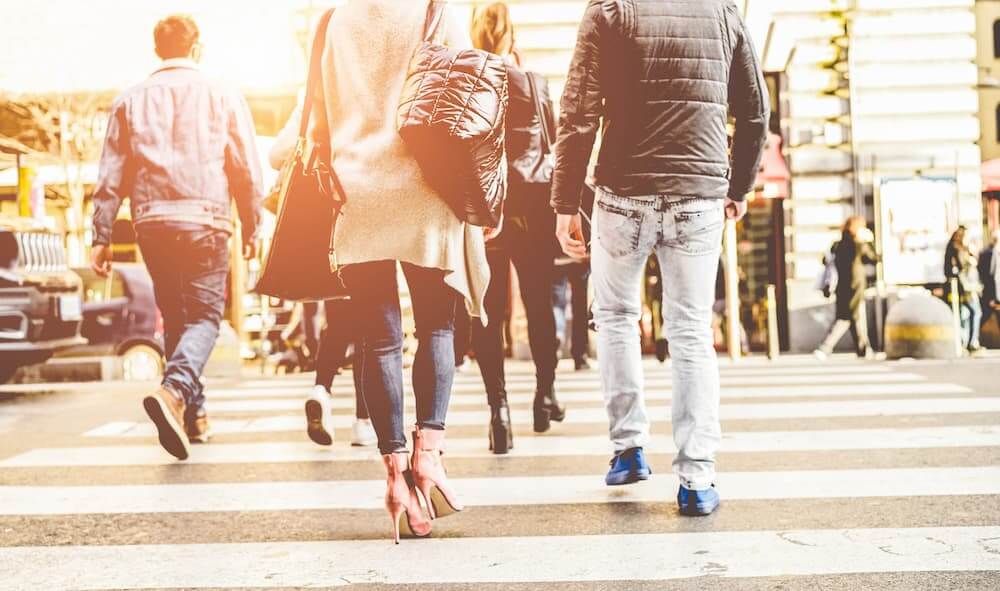 crowd walking