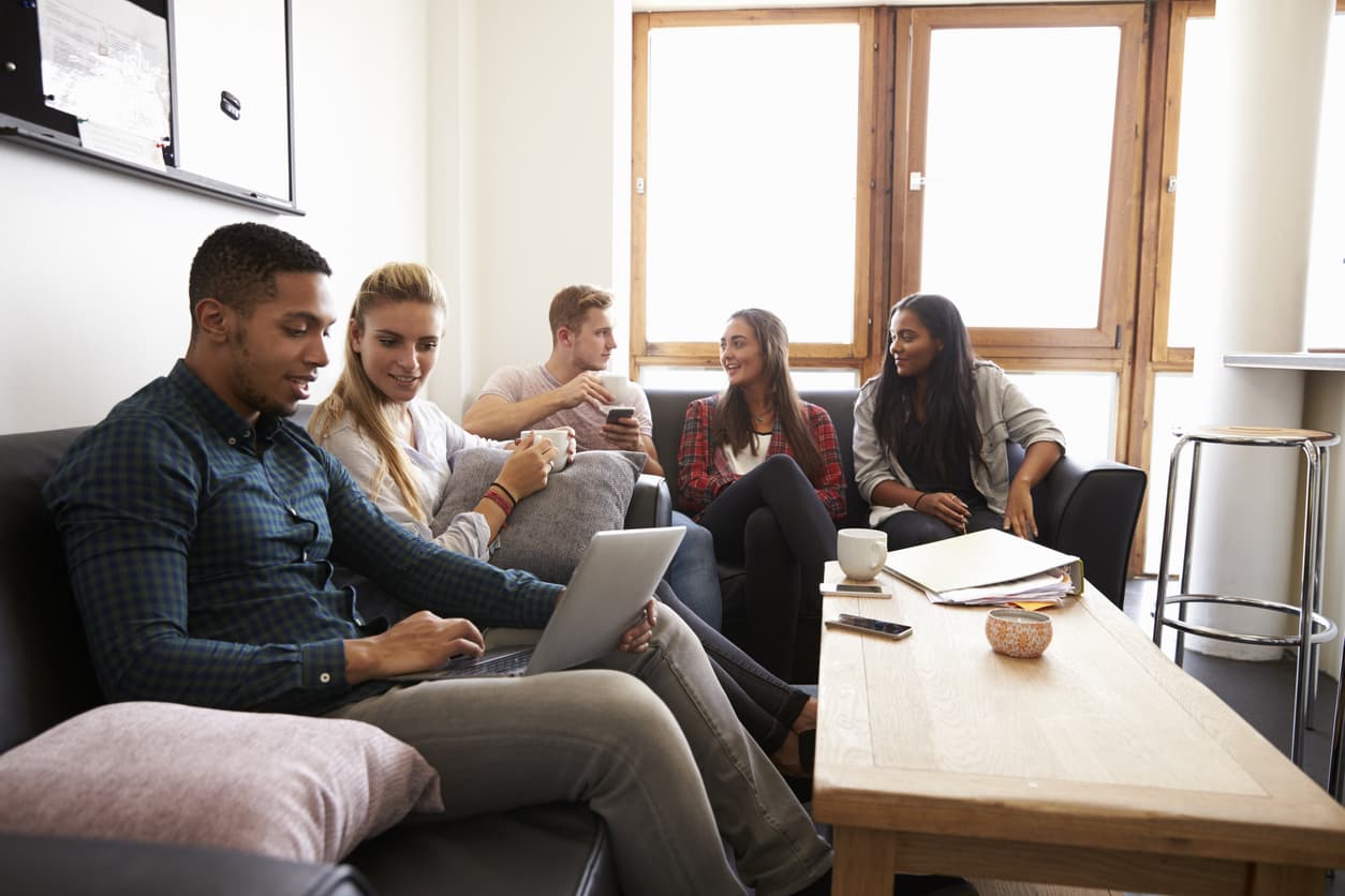 students sharing a lounge