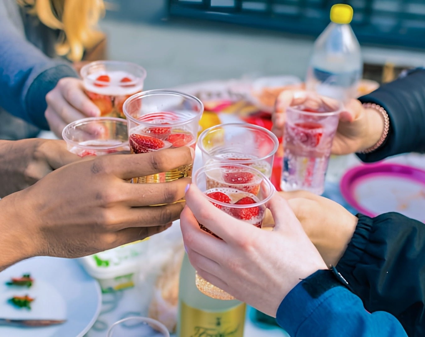 A group of summer cocktails