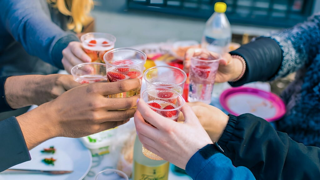 A group of summer cocktails