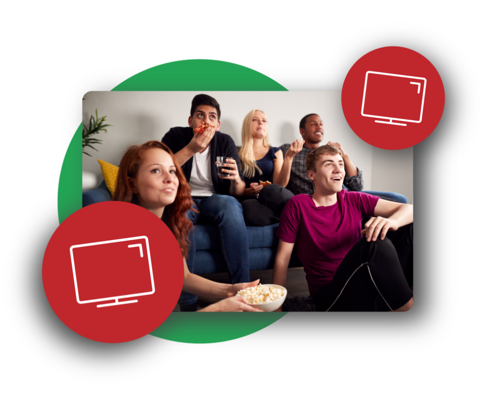 A group of housemates sorting TV Licence bills