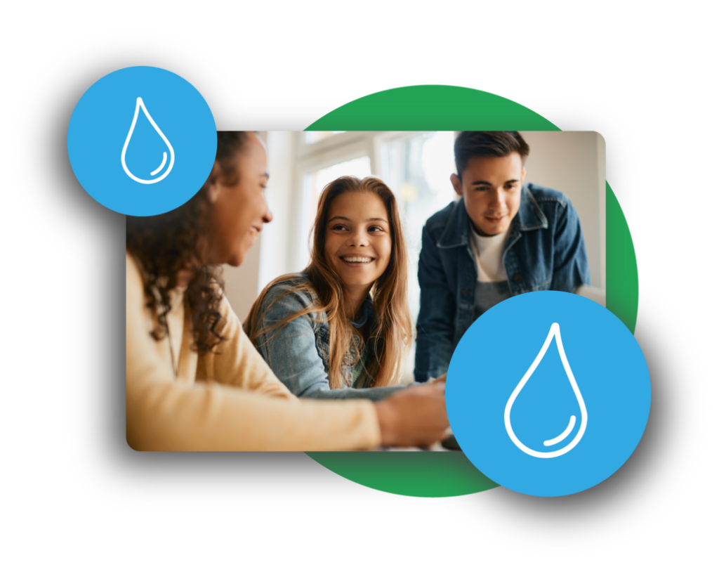Housemates sorting water bills